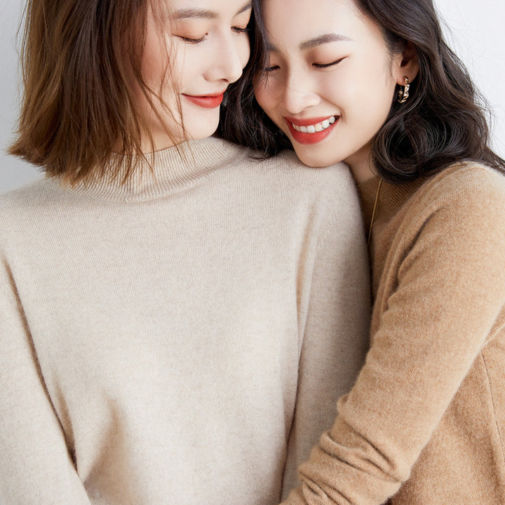 Damen Kurzrollkragen Feinstrickpullover mit leichtem Mohair-Effekt Echoarchiv