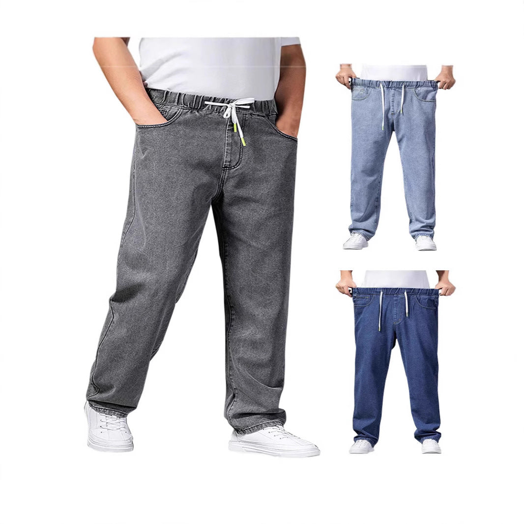Herren nan weitenverstellbare Denim Jogginghose mit elastischem Bund und Kordelzug Echo Archiv