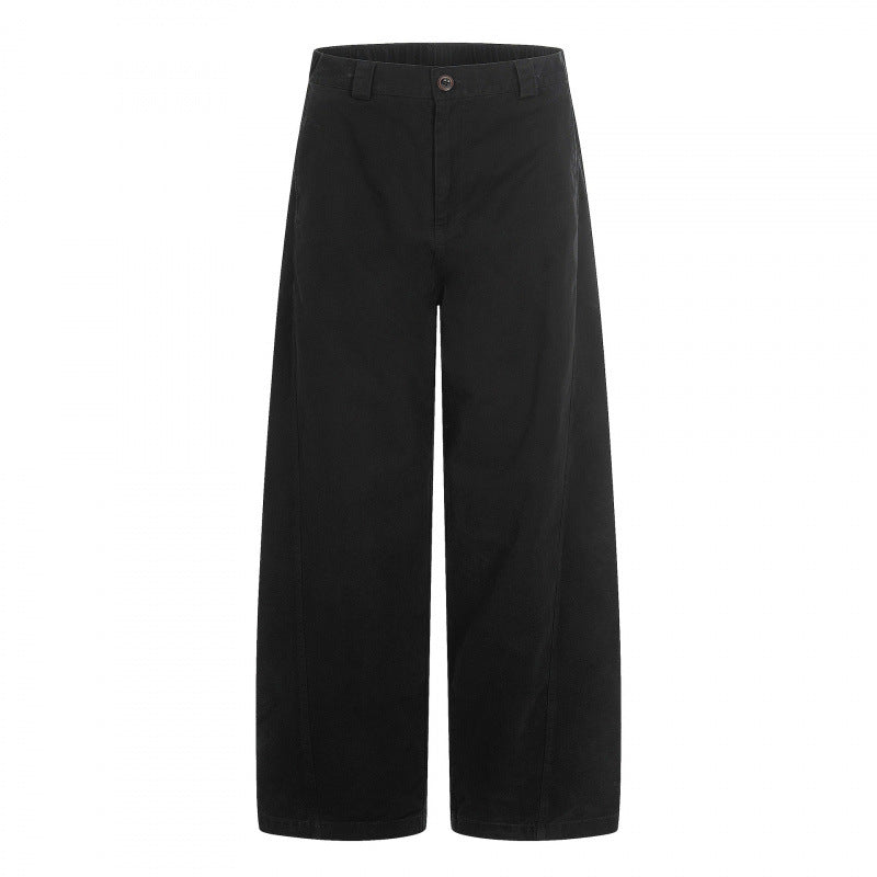 Damen Weite Cropped-Hose mit hoher Taille und geradem Bein Echo Archiv