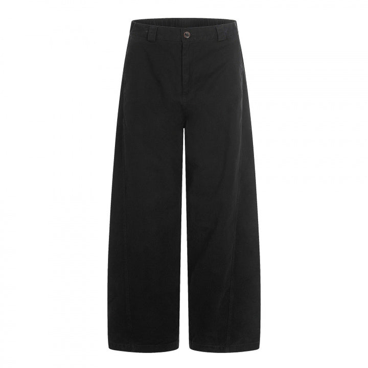 Damen Weite Cropped-Hose mit hoher Taille und geradem Bein Echo Archiv