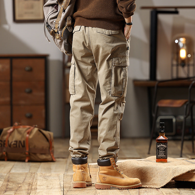 Herren Utility-Cargo-Hose mit verstellbarem Gürtelbund, Mehrfachtaschen und elastischem Saum Echo Archiv