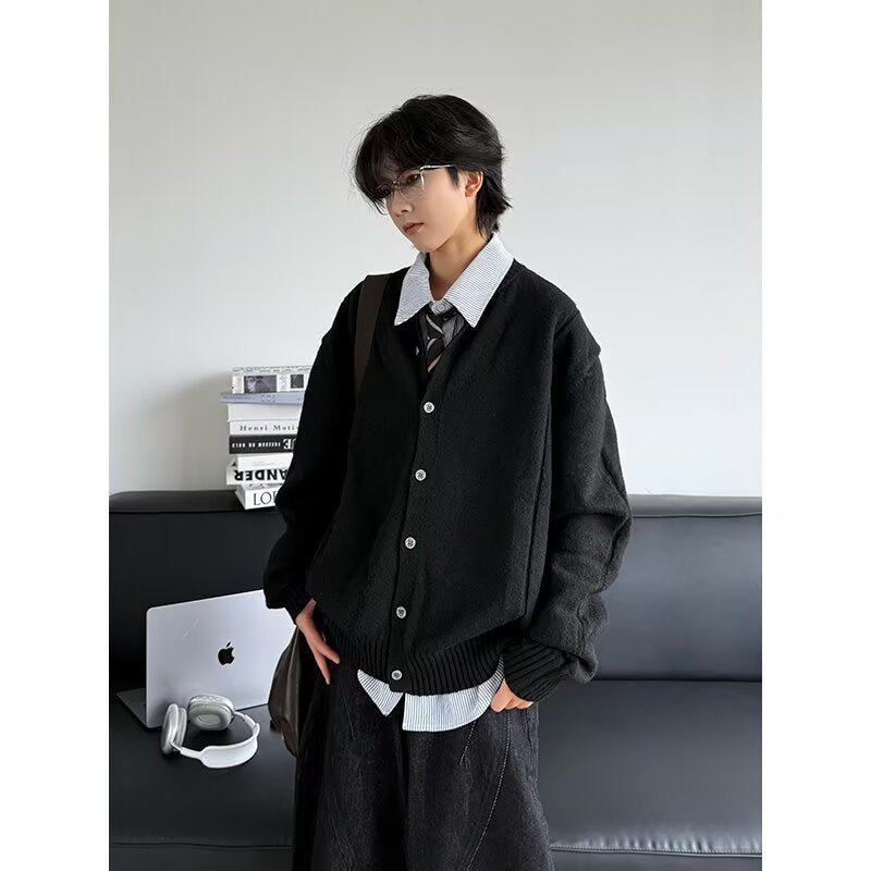 Damen Modischer Strick-Cardigan mit Rundknopfleiste Echoarchiv