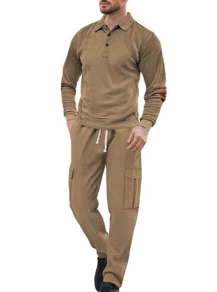 Herren Freizeitanzug mit strukturierter Oberfläche und eleganten Anpassungen Echoarchiv