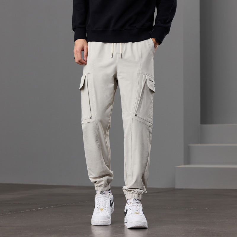 Herren Tapered Cargo-Joggerhose mit Knieeinsatz, Tunnelzugbund und Klappentaschen Echo Archiv