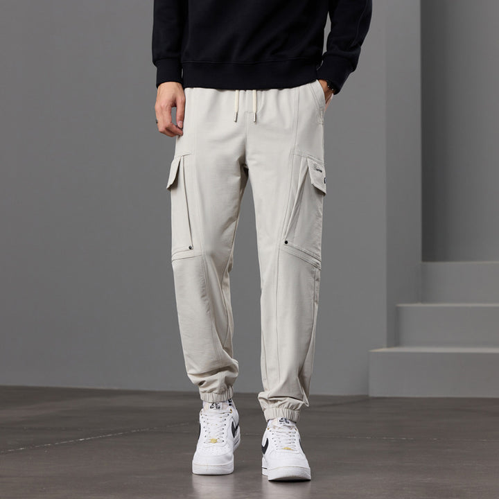 Herren Tapered Cargo-Joggerhose mit Knieeinsatz, Tunnelzugbund und Klappentaschen Echo Archiv