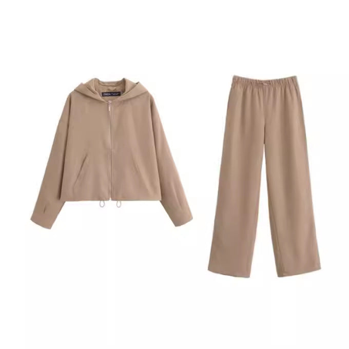 Damen nan weite Palazzo-Hose mit Elastikbund und aufgesetzten Taschen Echo Archiv