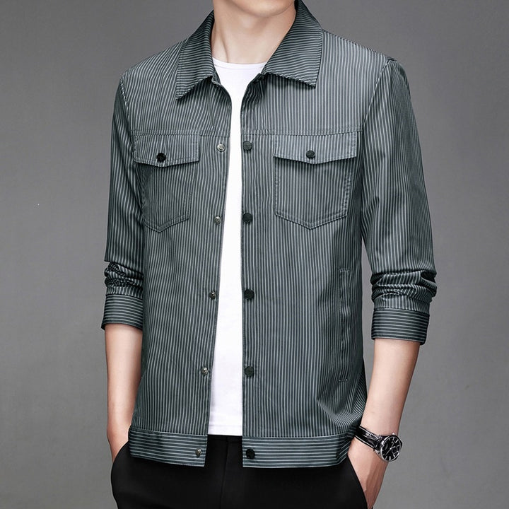 Herren Gestreifte Hemdjacke Echo Archiv
