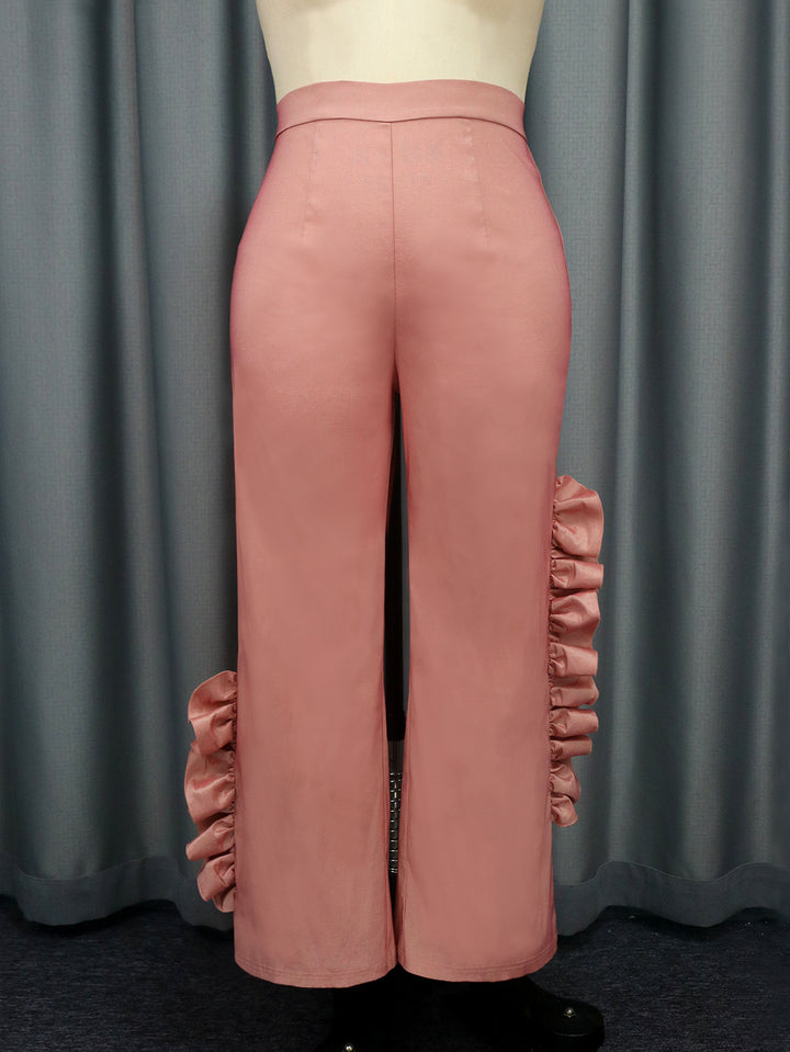 Damen elegante Palazzo-Hose mit voluminösen Rüschendetails Echo Archiv