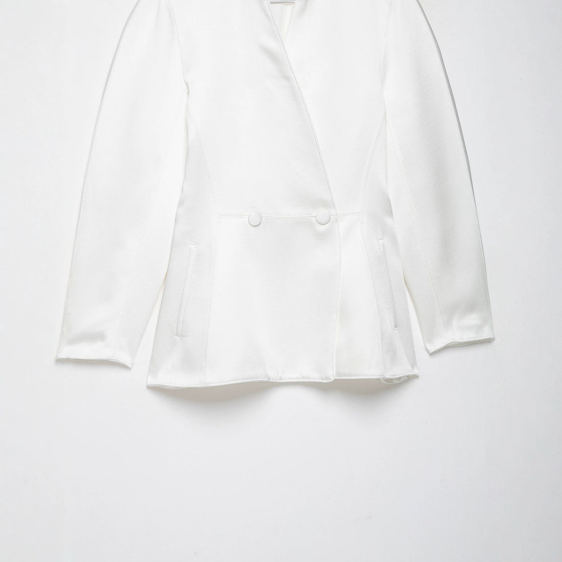 Damen Taillierter Doppelreihiger Blazer mit Stehkragen Echoarchiv