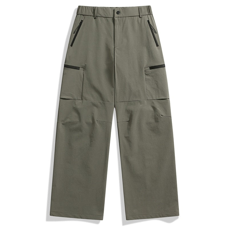 Herren Technische Utility-Cargo-Hose mit weitem Bein, elastischem Bund & Reißverschlusstaschen Echo Archiv