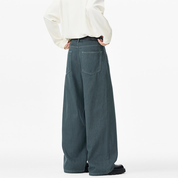Herren Extraweite Denim-Baggyhose mit verlängertem Saum und tiefem Schritt Echo Archiv