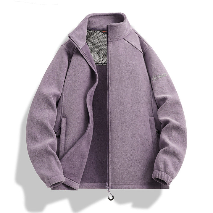 Herren Fleecejacke mit Stehkragen, Windabweisender Microfleece und Reißverschlusstaschen Echo Archiv