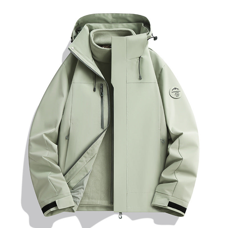 Unisex Wasserabweisende Softshelljacke mit Fleece-Innenfutter und Verstellbarer Kapuze Echo Archiv