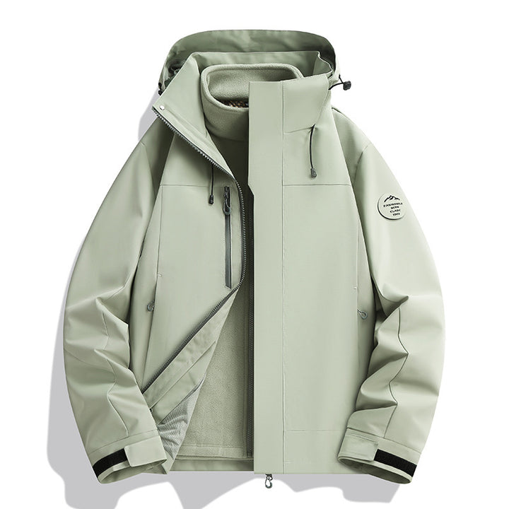 Unisex Wasserabweisende Softshelljacke mit Fleece-Innenfutter und Verstellbarer Kapuze Echo Archiv