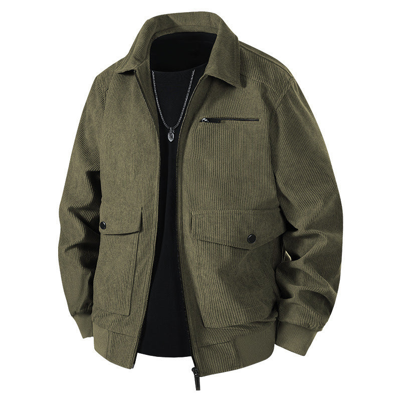 Herren Lässige Cordjacke mit praktischen Taschen Echo Archiv