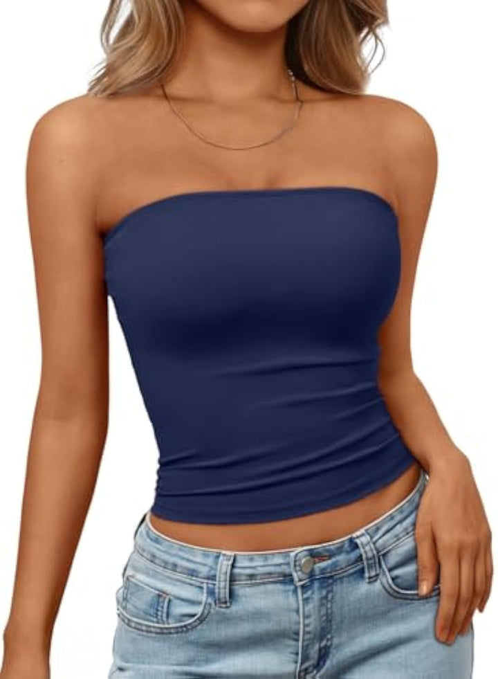 Damen Bandeau-Oberteil aus elastischem Material mit figurbetontem Schnitt Echo Archiv