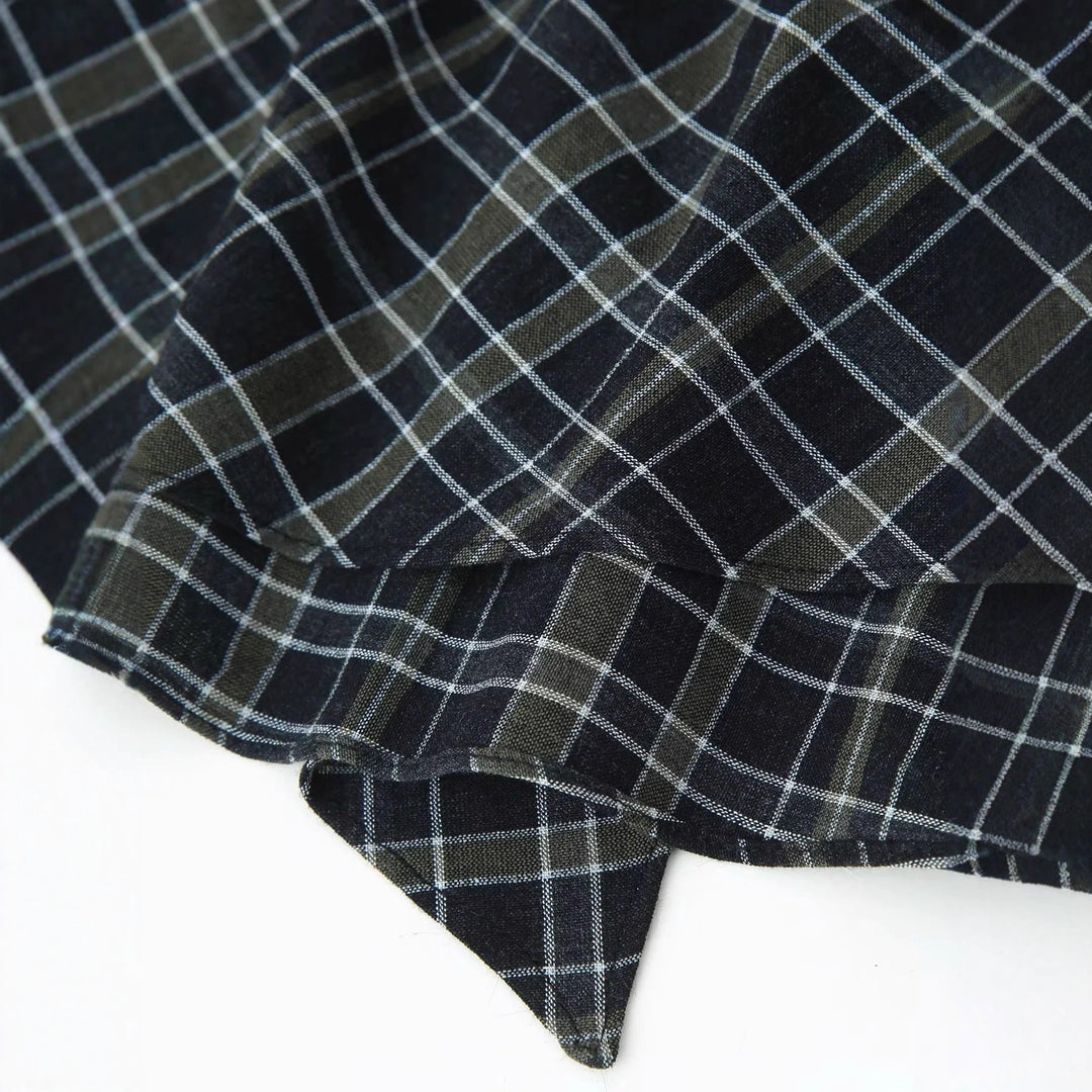 Damen asymmetrisches Midikleid mit Knoten-Drapierung und Balloon-Ärmeln – Élara