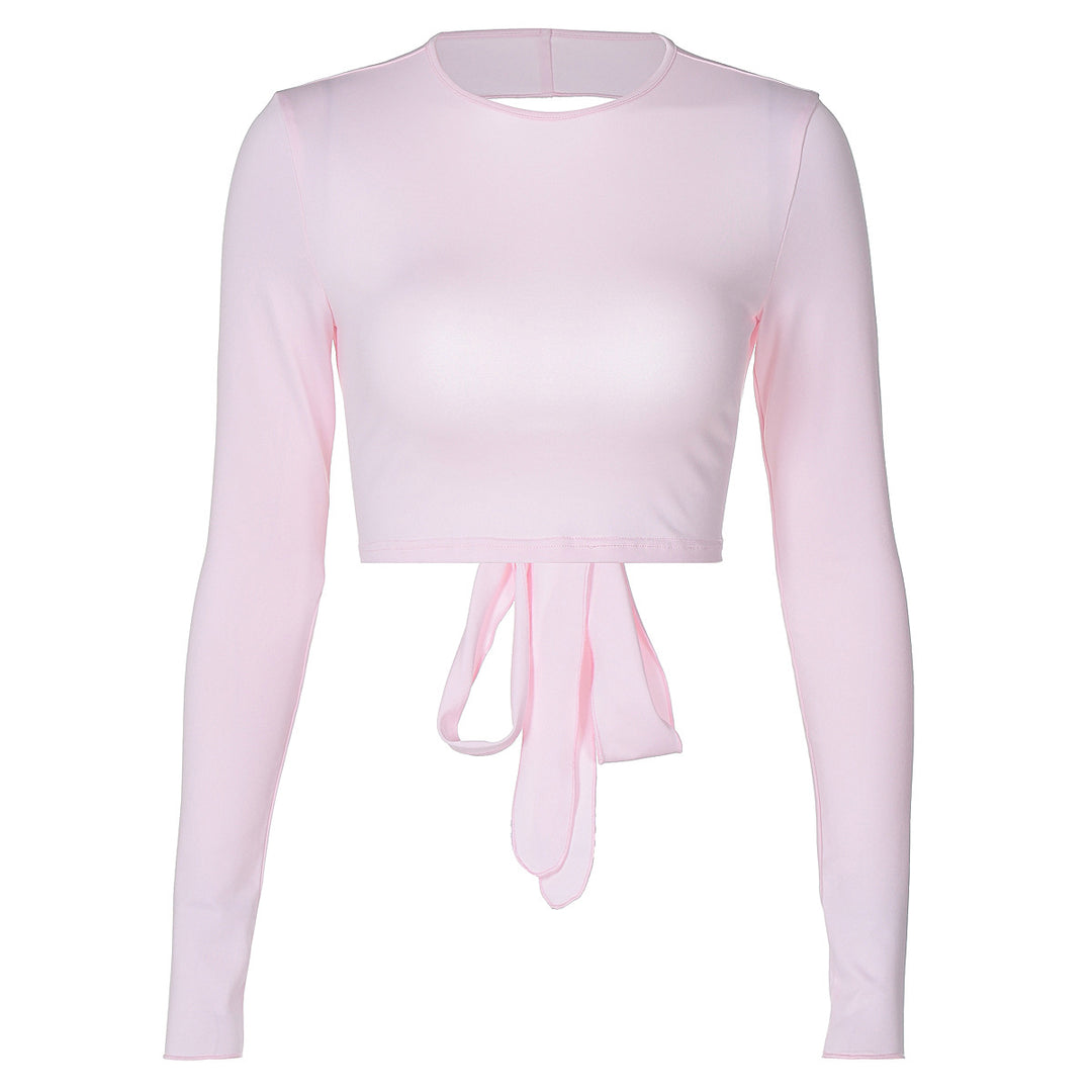 Damen Langarm Cropped Top Echo Archiv