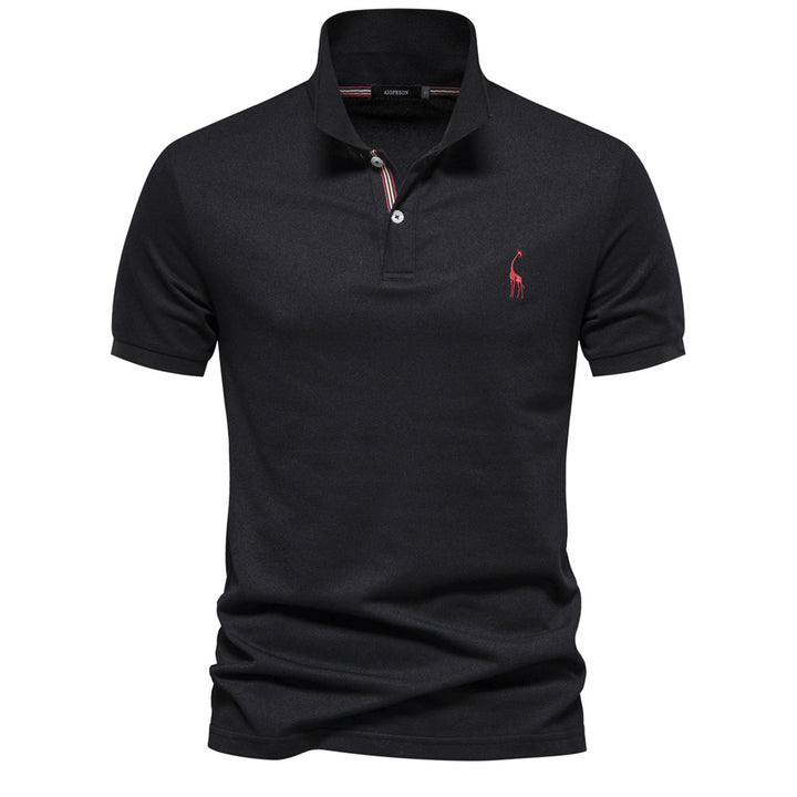 Herren klassisches Poloshirt aus atmungsaktiver Baumwolle mit modischem Kragen Echoarchiv