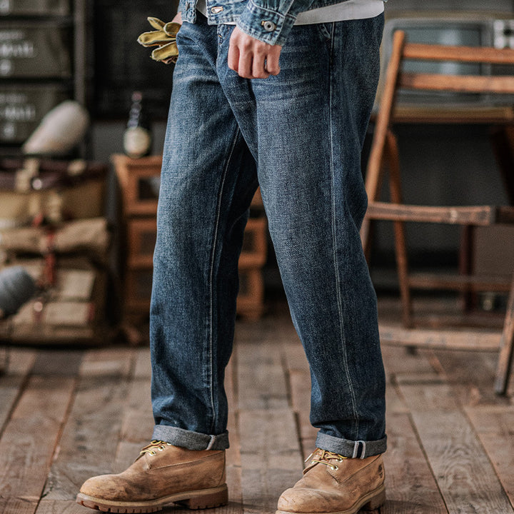 Herren Bequeme Indigo Denim Jeans Echo Archiv