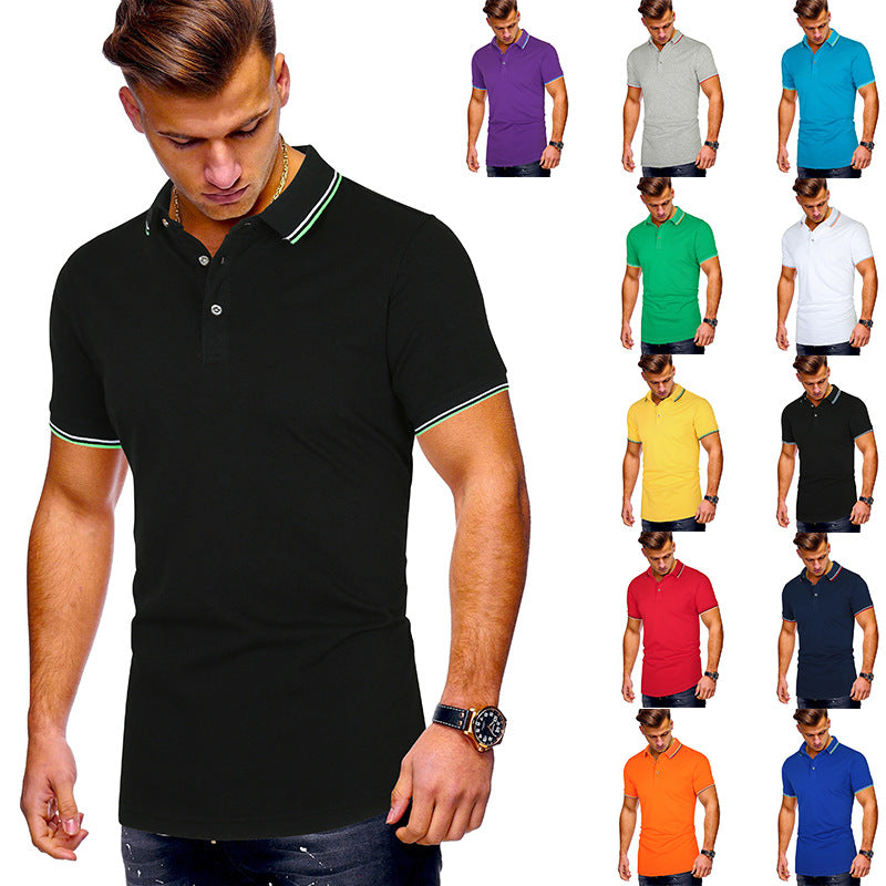 Herren Poloshirt mit Echoarchivrnen Akzenten Echoarchiv