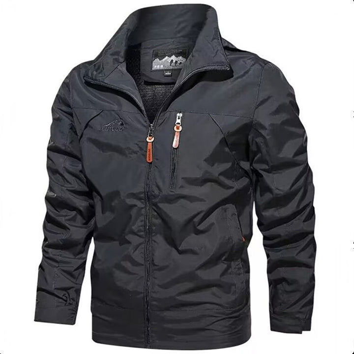 Herren Leichte wasserdichte Kapuzen-Outdoorjacke mit Brusttasche und verstellbaren Bündchen Echoarchiv
