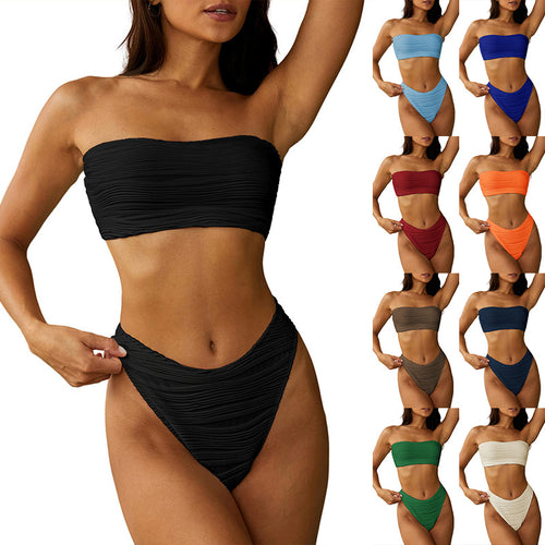 Damen Bandeau Bikini mit Raffungen Echo Archiv