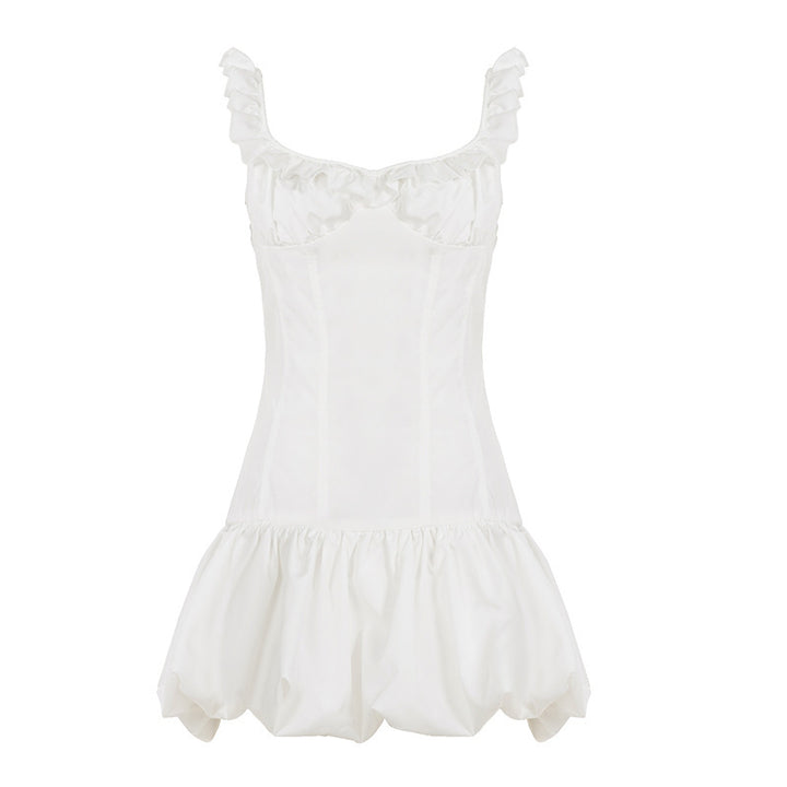 Damen verspieltes Babydoll-Kleid mit Rüschendetails und schwingendem Saum Echo Archiv