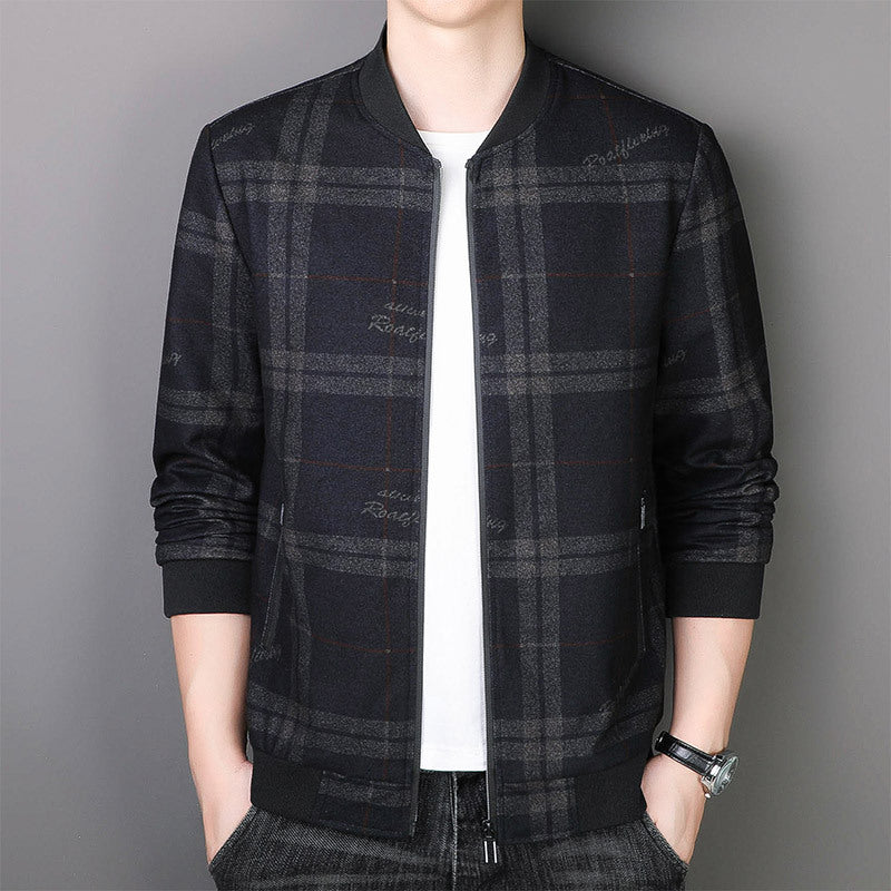 Herren Sportliche Karierte Bomberjacke Echo Archiv
