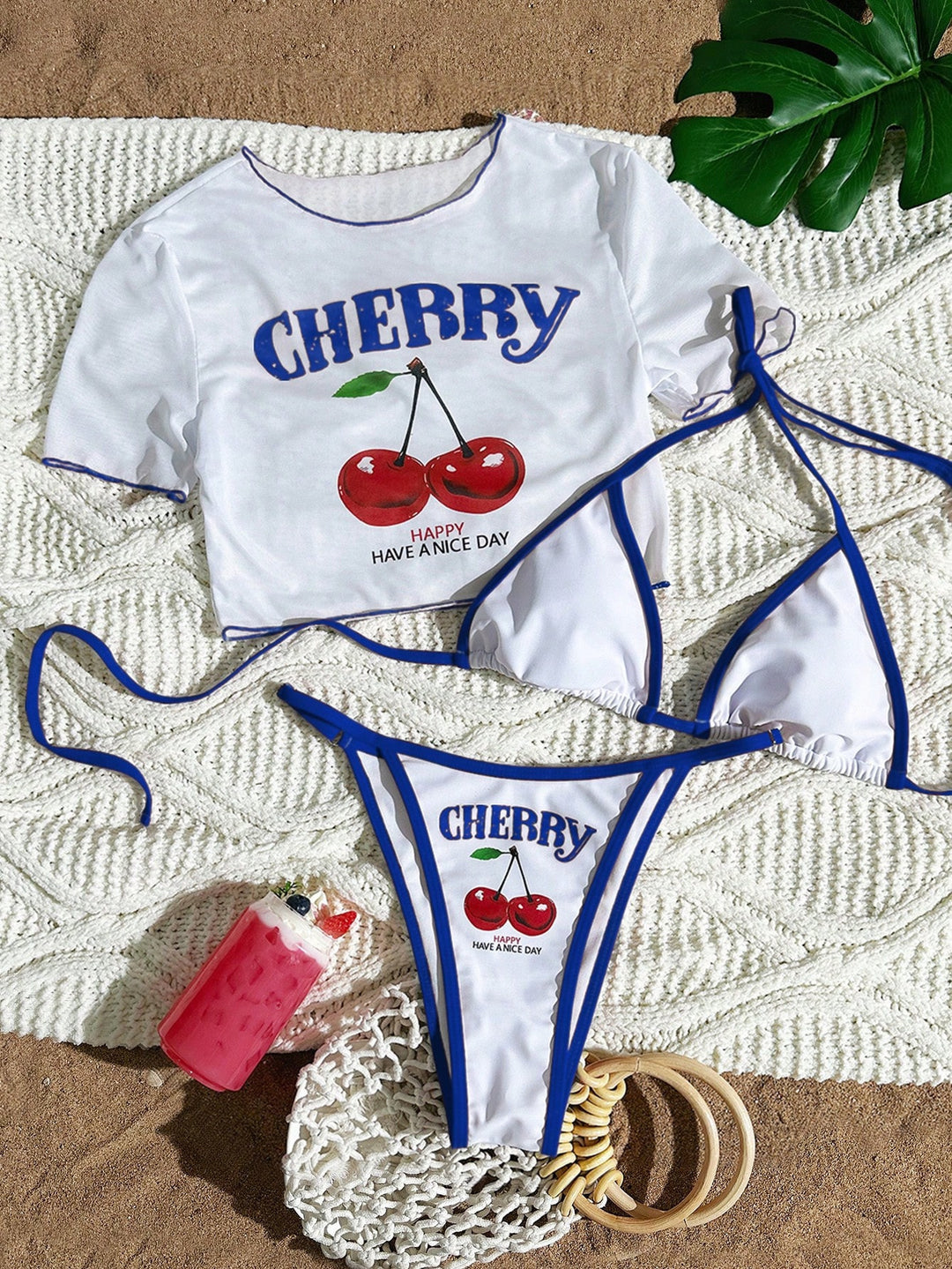 Damen Bikini-Set mit kreativem grafischen Design Echo Archiv