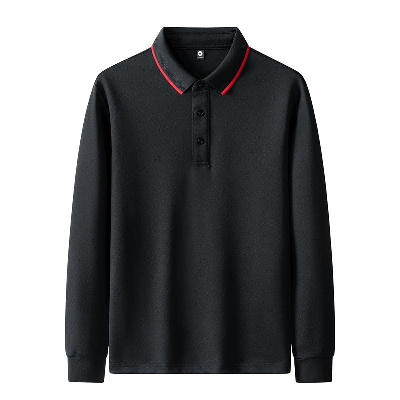 Damen Poloshirt mit langem Arm und Knopfdetails Echo Archiv