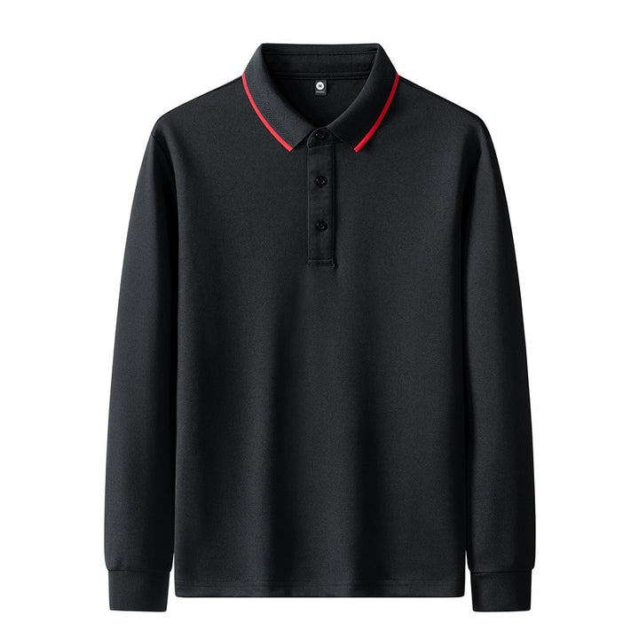 Damen Poloshirt mit langem Arm und Knopfdetails Echo Archiv