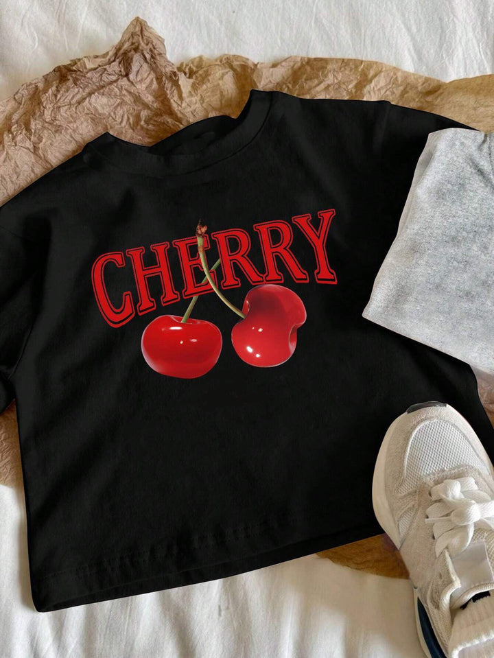 Damen T-Shirt mit kreativem Schlüsselherz-Motiv und modernem Print Echo Archiv
