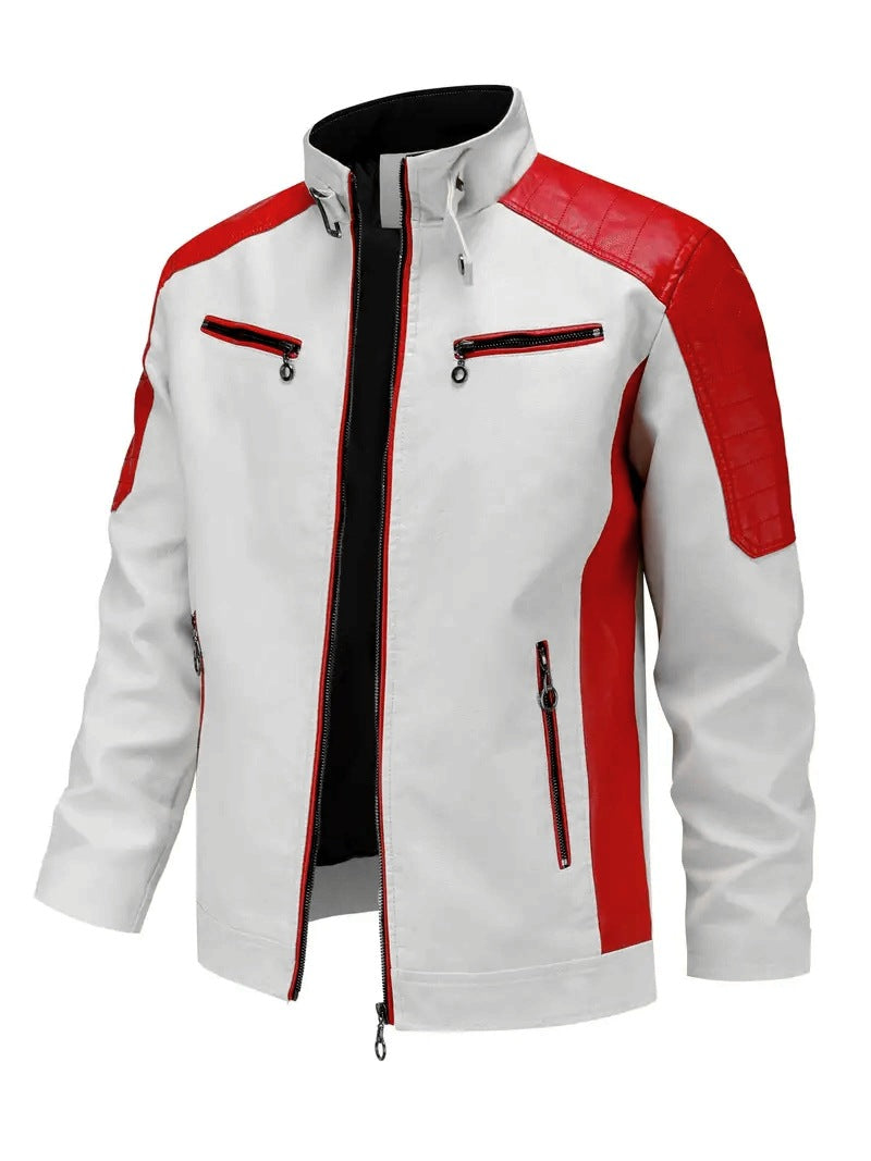 Herren Sportliche Kunstlederjacke mit Reißverschluss Echo Archiv