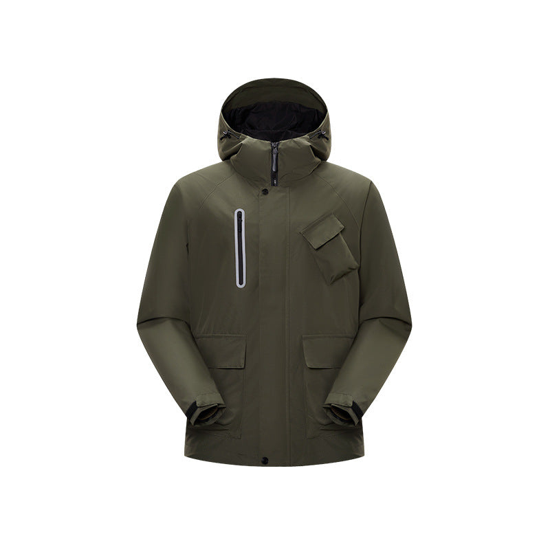 Herren Technische Regen‑Softshelljacke mit Kapuze, verschweißten Nähten und taktischen Taschen Echo Archiv
