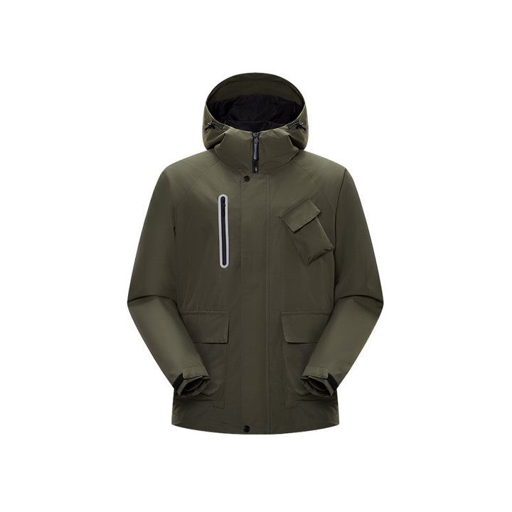 Herren Technische Regen‑Softshelljacke mit Kapuze, verschweißten Nähten und taktischen Taschen Echo Archiv