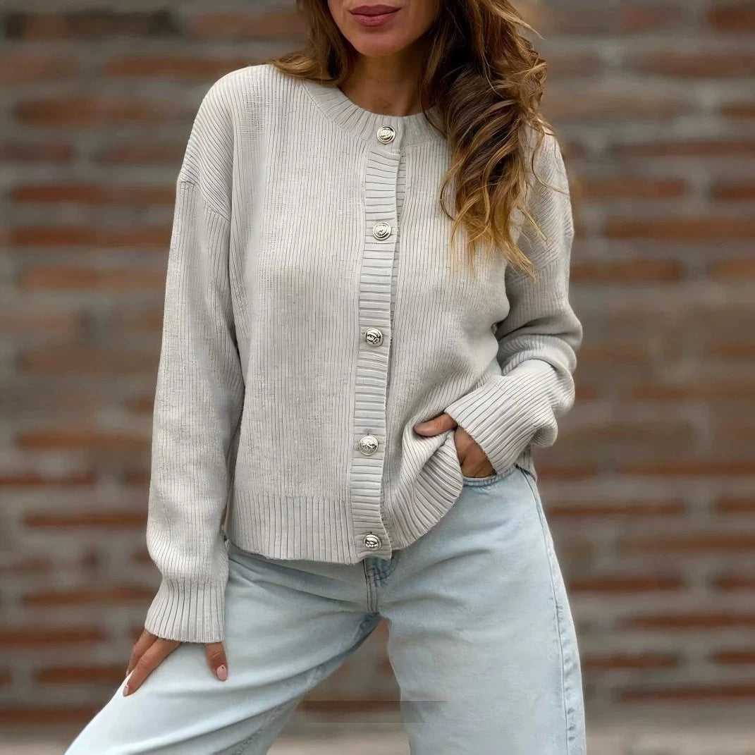 Damen Stylische Strickjacke mit Knopfverschluss Echo Archiv