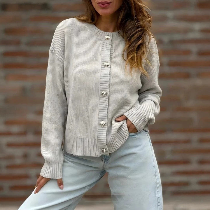 Damen Stylische Strickjacke mit Knopfverschluss Echo Archiv