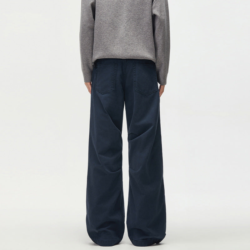 Damen Extraweite Palazzohose aus Baumwoll-Twill mit markanten Knieabnähern Echo Archiv