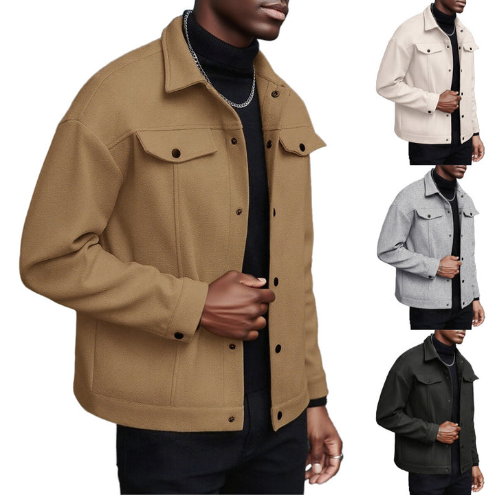 Herren lässige Übergangsjacke mit praktischen Taschen und modernem Kragen Echoarchiv