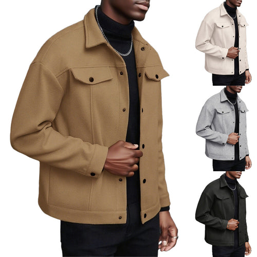Herren lässige Übergangsjacke mit praktischen Taschen und modernem Kragen Echoarchiv
