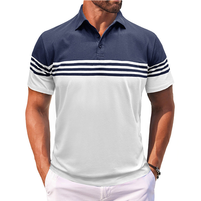 Herren Poloshirt mit modernem Streifendetail Echoarchiv