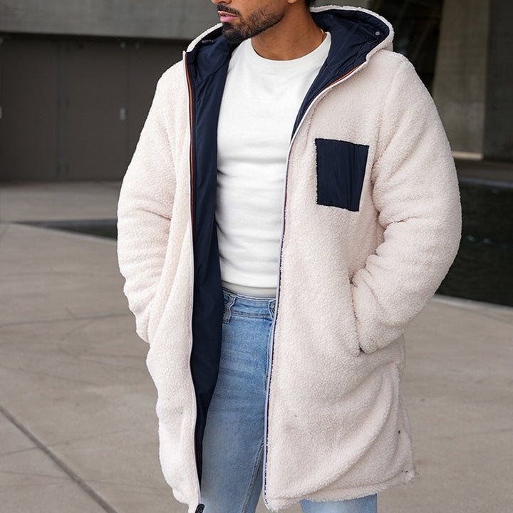 Herren umkehrbare Winterjacke mit weichem Innenfutter Echoarchiv