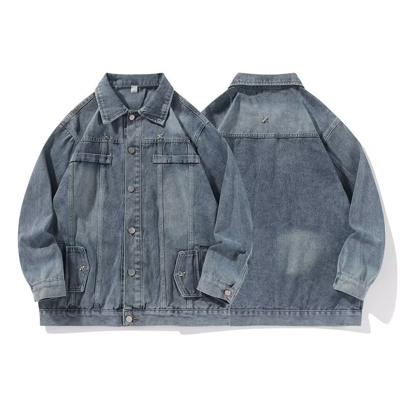 Herren lässige Denimjacke mit klassischen Details Echoarchiv