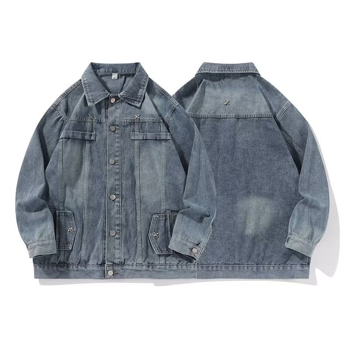 Herren lässige Denimjacke mit klassischen Details Echoarchiv