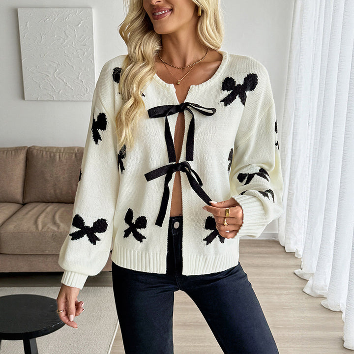 Damen Verspielter Strickpullover mit Rüschendetails Echo Archiv