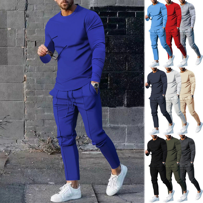 Herren Bequemes Langarmshirt mit sportlichem Schnitt und lässigen Jogginghose Echoarchiv