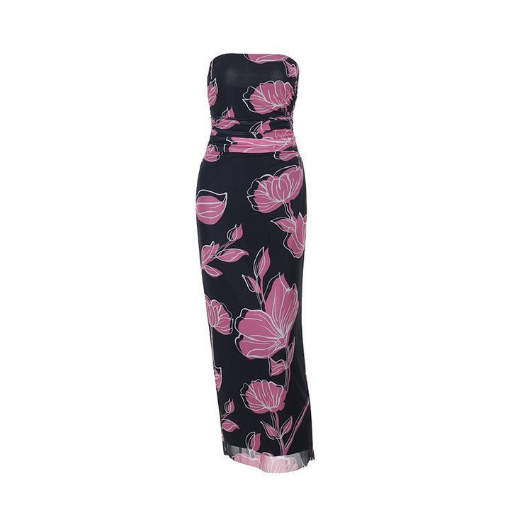 Damen Maxikleid mit raffiniertem Floral-Design und schmalem Schnitt Echo Archiv
