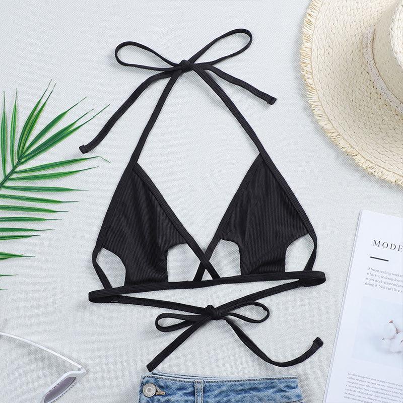 Damen Triangel-Bikinioberteil mit verstellbaren Schnürdetails Echo Archiv