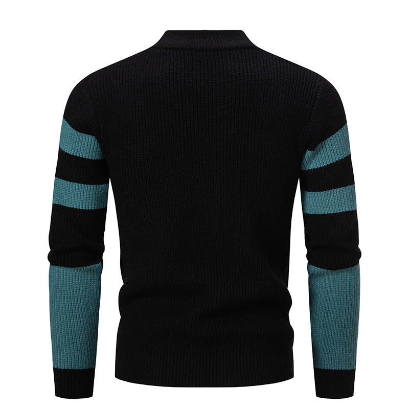 Herren modischer Pullover mit strukturiertem Blockdesign Echoarchiv